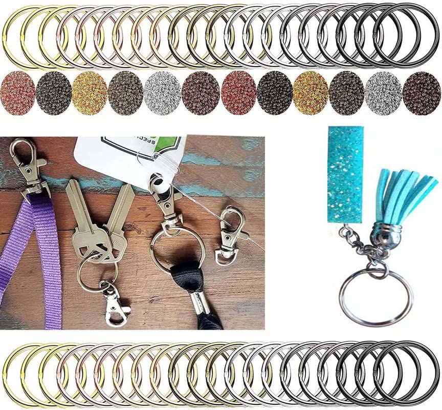 DIY Crafts 30 Only Kerings, Clasps Metal Lanyard Snap Hook Lobster Claw Clasps Keychain Rings Open Rings Eye Screws Pins for Jewelry Crafts (30 Only Kerings, Antique Bronze) Deal