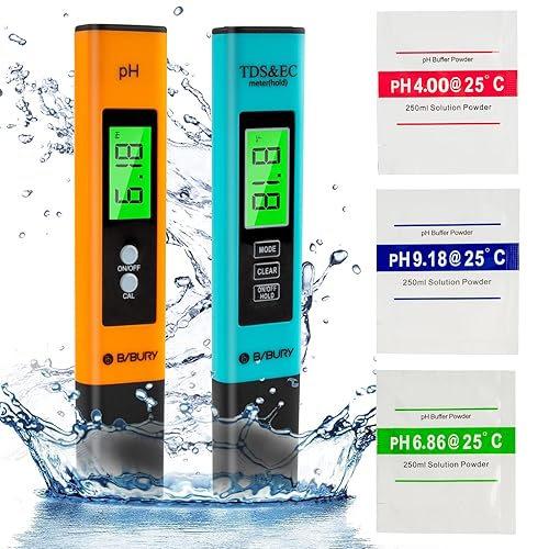 Medidor de pH para agua medidor de pH y medidor TDS combo digital de 001 ph de alta precisión  2 de precisión de lectura 3 en 1 TDS y EC y medidor