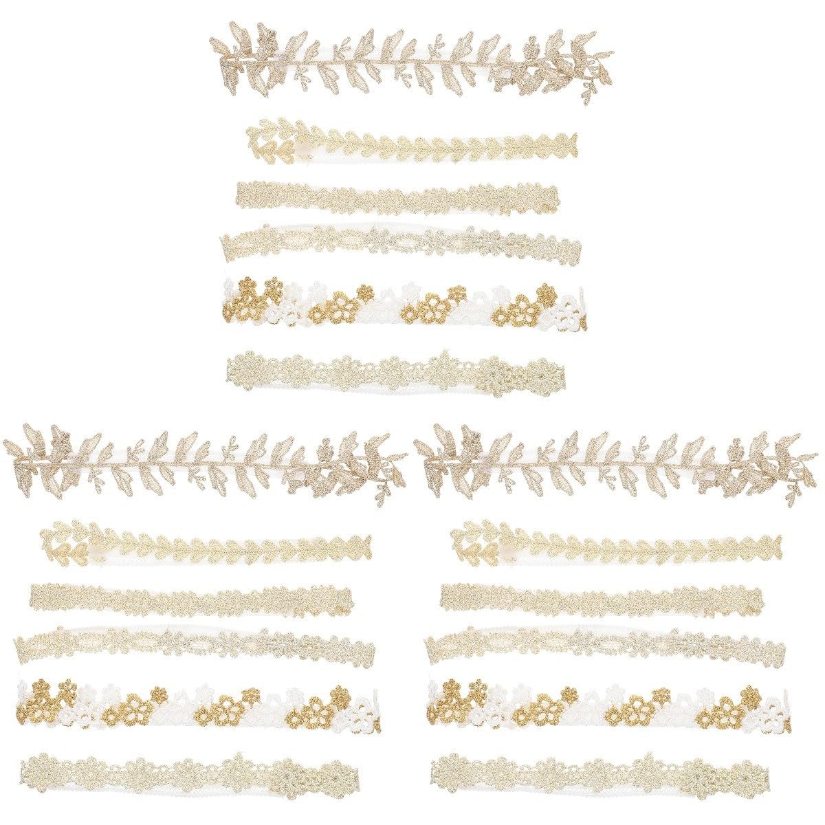 VICASKY 18pezzi Fasce Per Bambina Con Fiori Pizzo Eleganti Cerchietti Per Bambina Accessori Per Fotografie e Feste Per Occasioni Speciali