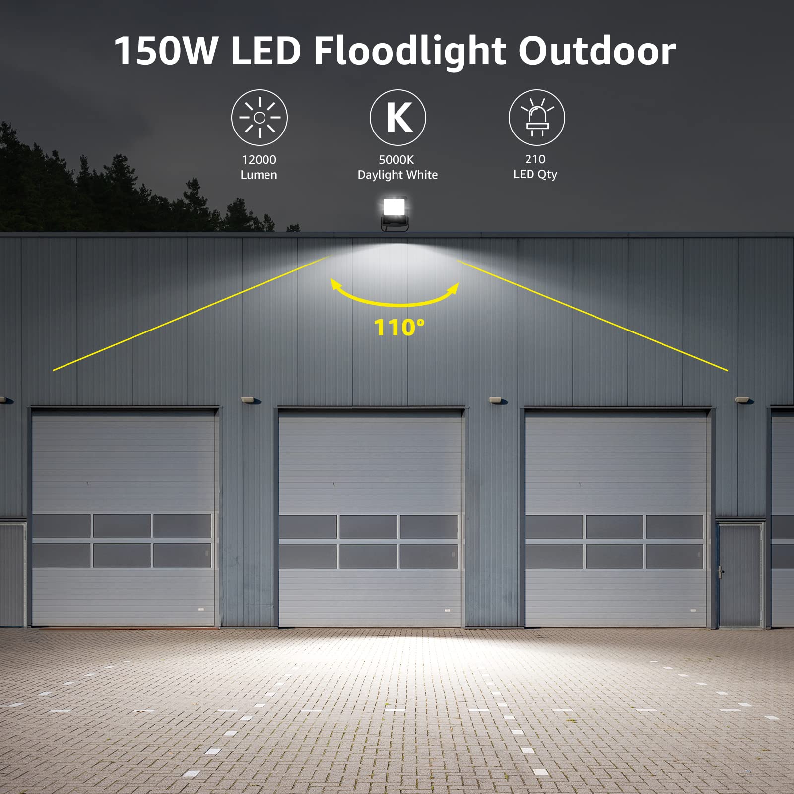 Faro led mini ultra sottile 20W 4000k luce naturale IP65