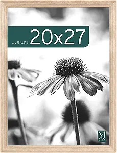 MCS Studio Gallery Classic 20x27 Poster Frame Natural Woodgrain, Vertical & Horizontal Wall Hanging Large Picture Frame for Photos, Posters & Art Prints (1-Pack)