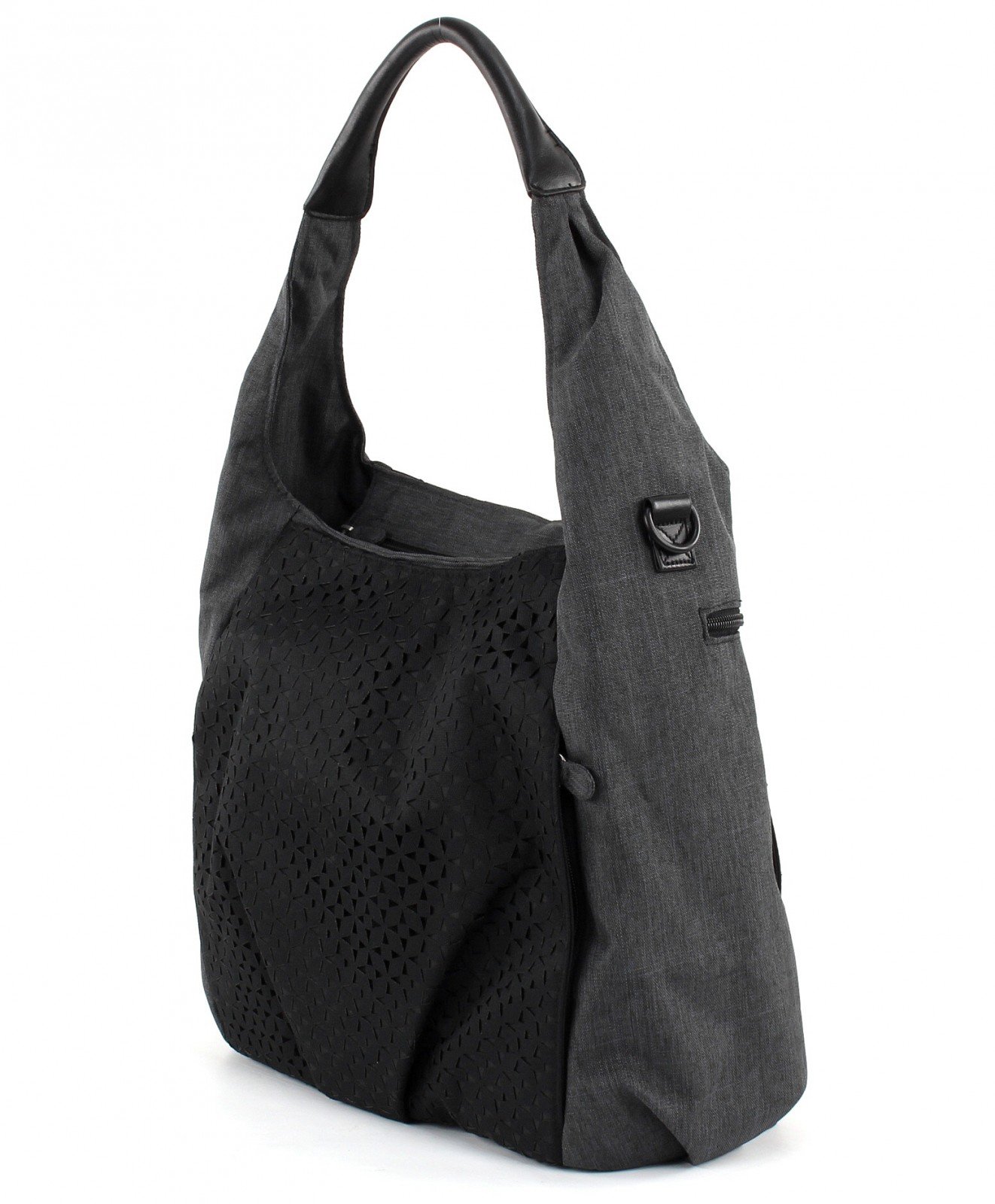 LÄSSIG Baby Wickeltasche Babytasche Stylische Tasche inkl. Wickelzubehör/Casual Hobo Bag Black