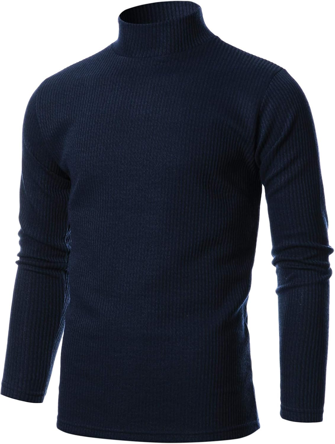 GIVON Mens Mock Neck Sweater Ribbed Slim Fit Long Sleeve Turtleneck Pullover Sweater