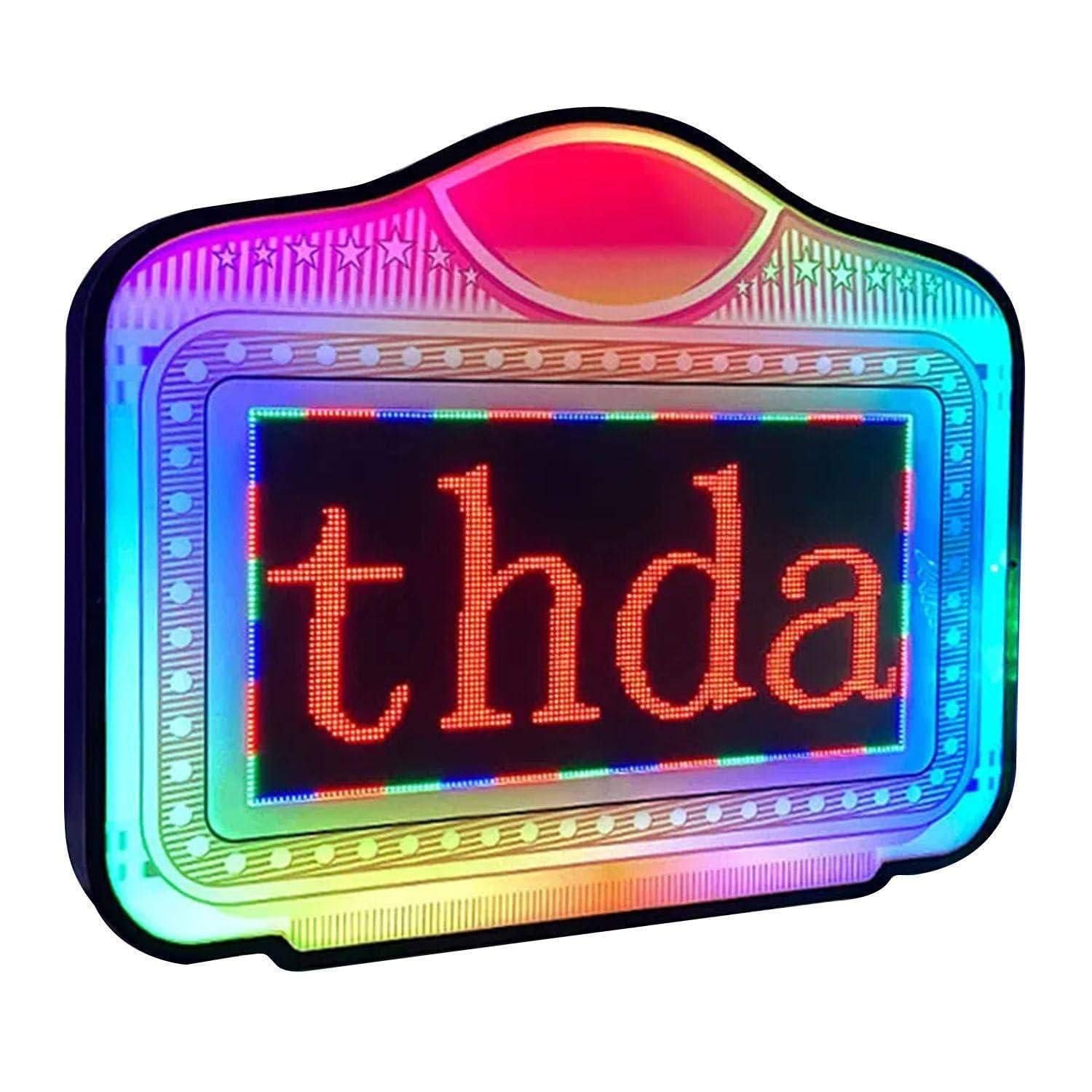 Señal LED de servicio de botella, caja de luz de texto personalizada editable para club nocturno, cine, 72 x 58 x 6,5 cm, presentador personalizado