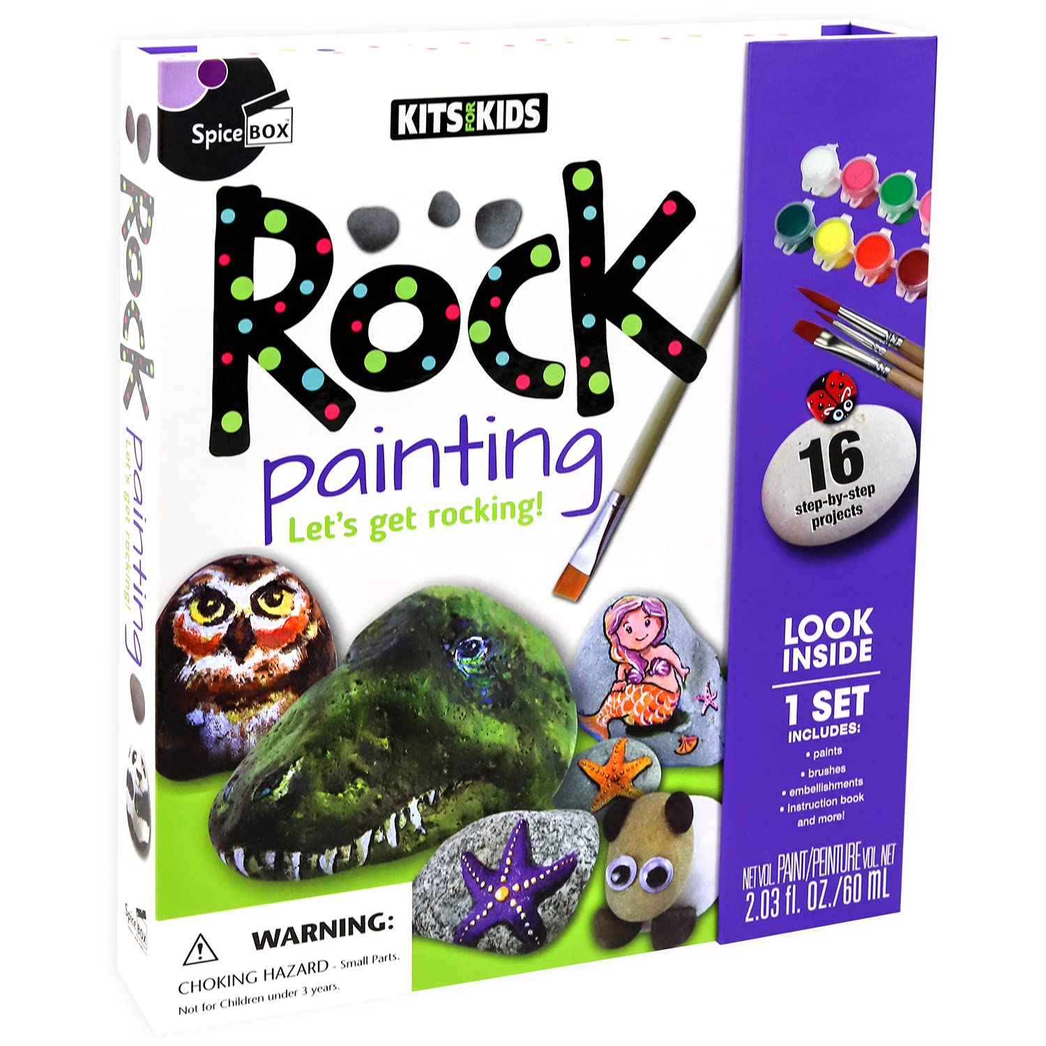 SpiceBoxKits for Kids Rock Painting Toy, Model: 5522716