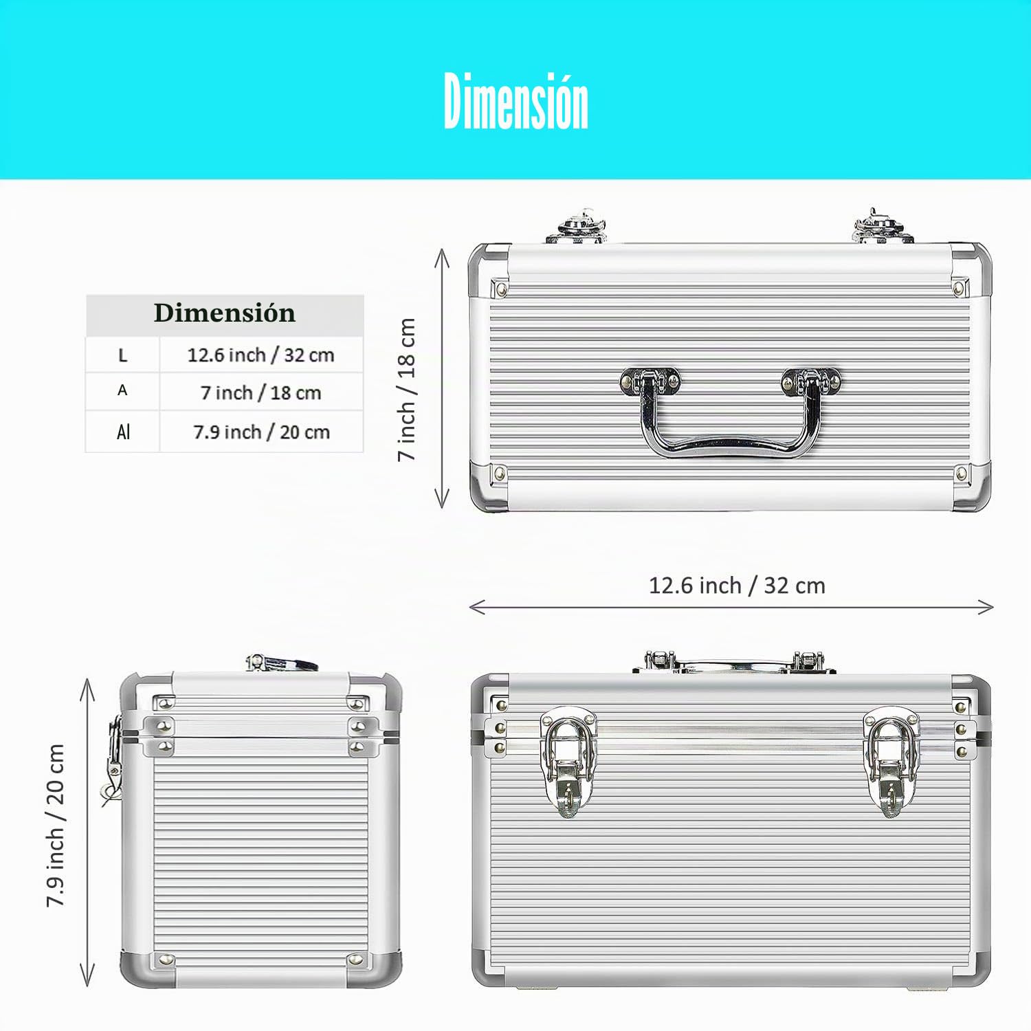 GLOTRENDS B18 Caja de 18 Ranuras para teléfono móvil, diseño portátil para Llevar y Transportar, Resistente al Agua IP65, Organizador y Caja Protectora para teléfono móvil