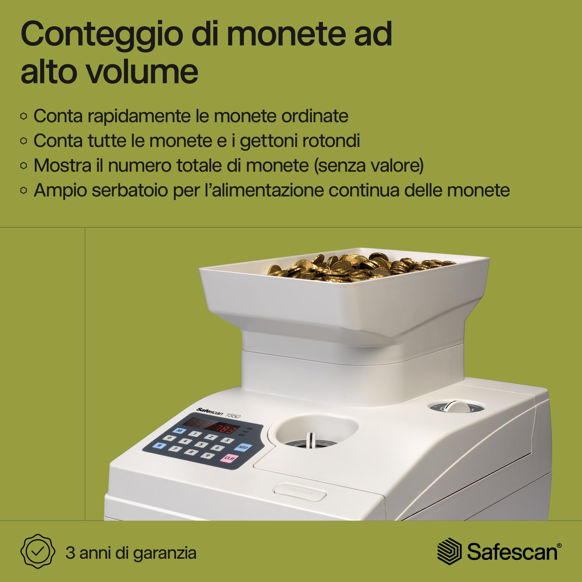 Safescan 1550 Highspeed Coin Counting machine