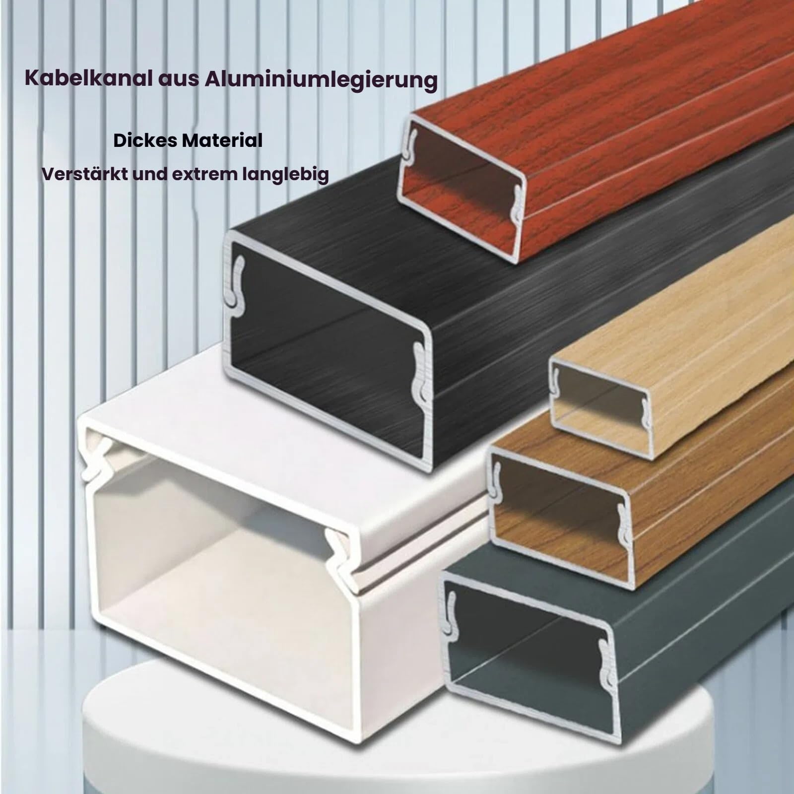 Aluminium Kabelkanal 20–40 Mm Breite Modulare Kabelverkleidung, 100 cm* 3 Stück Kabelabdeckung Für Boden Kabelmanagement Und Kabelschutz Für Sichere Kabelführung(Silver,40 * 20mm)