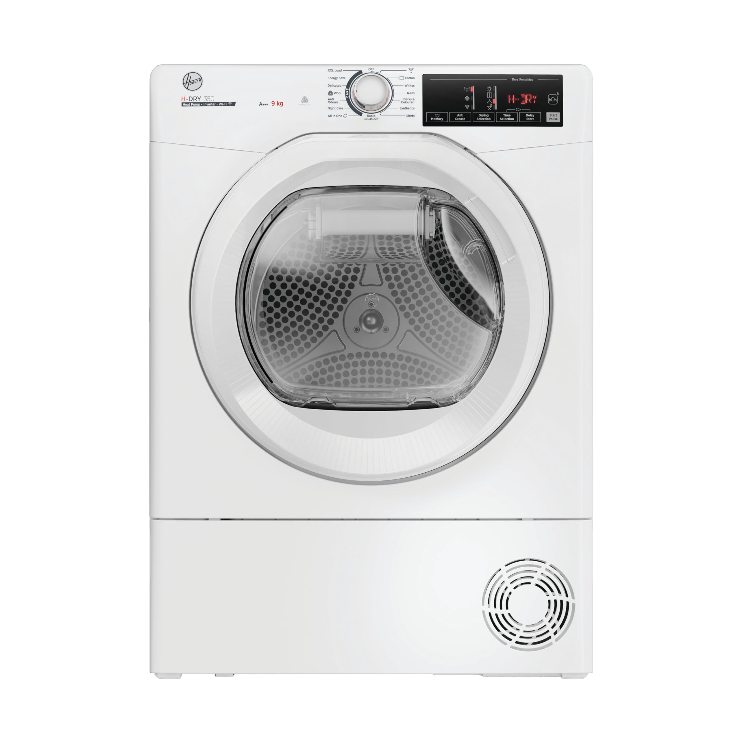 Hoover Hoover H-Dry 350 HRE H9A3TE-80/N Heat Pump Tumble Dryer, 9kg, White, A+++ Energy Class