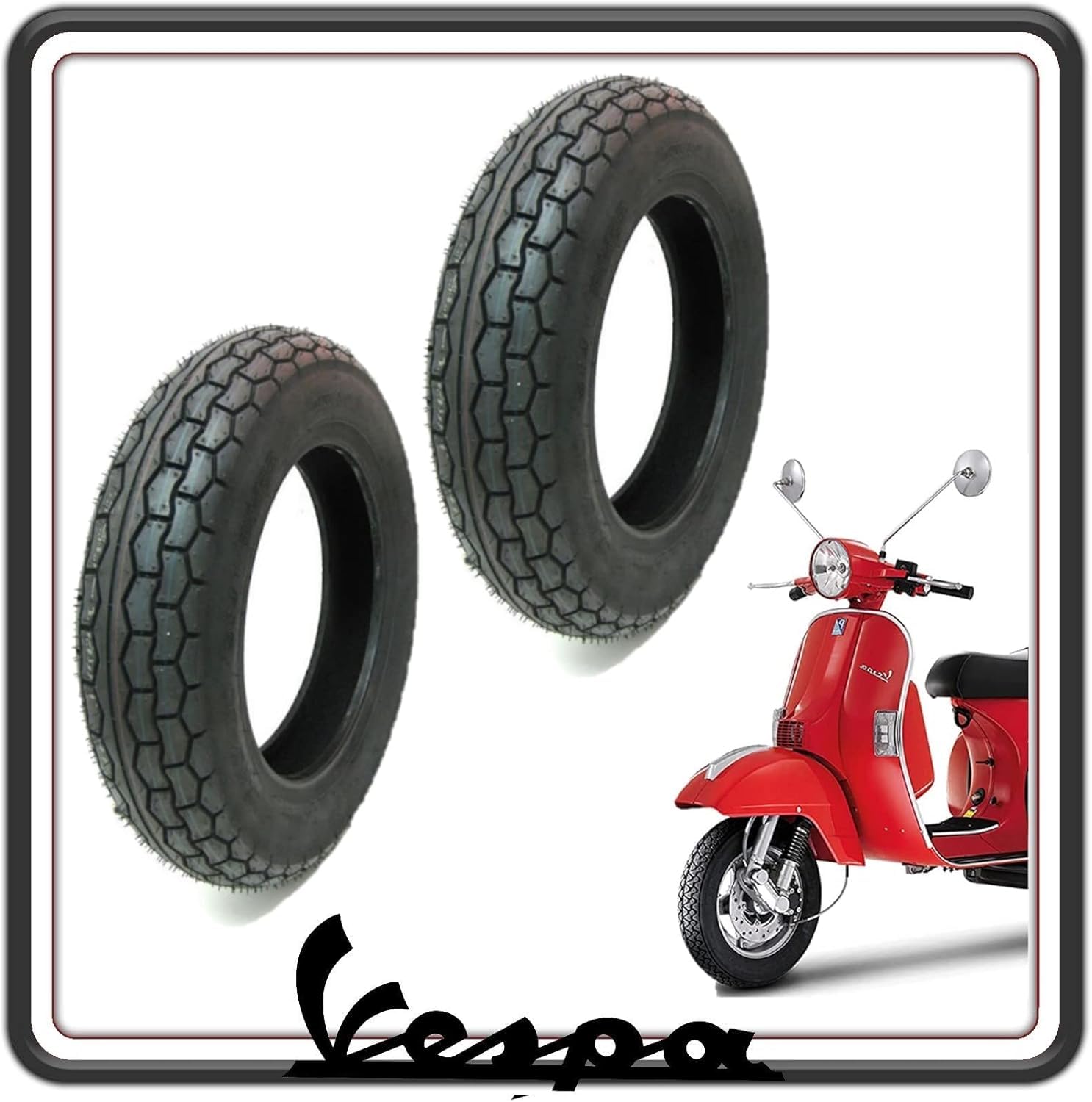 Pneumatici Copertone Gomma Compatibili per Vespa PX Tutti i Modelli - Ape 50