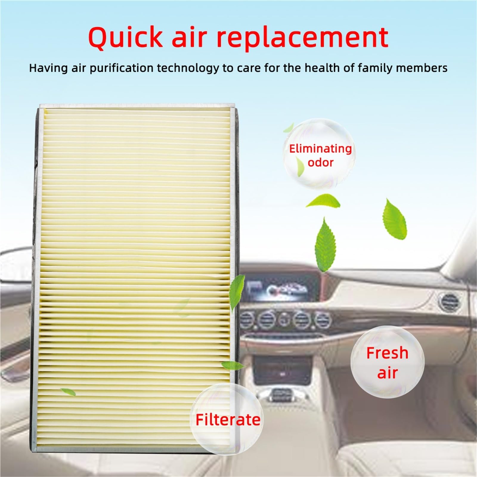 Filtro aria motore Calm Carbon 2 pezzi adatto per Nissan Pathfinder 1990-2004 CA4309 25043775 16546-0Z000 16546-70J10 Filtro Abitacolo ai Carboni Attivi Aria Abitacolo(5pcs)
