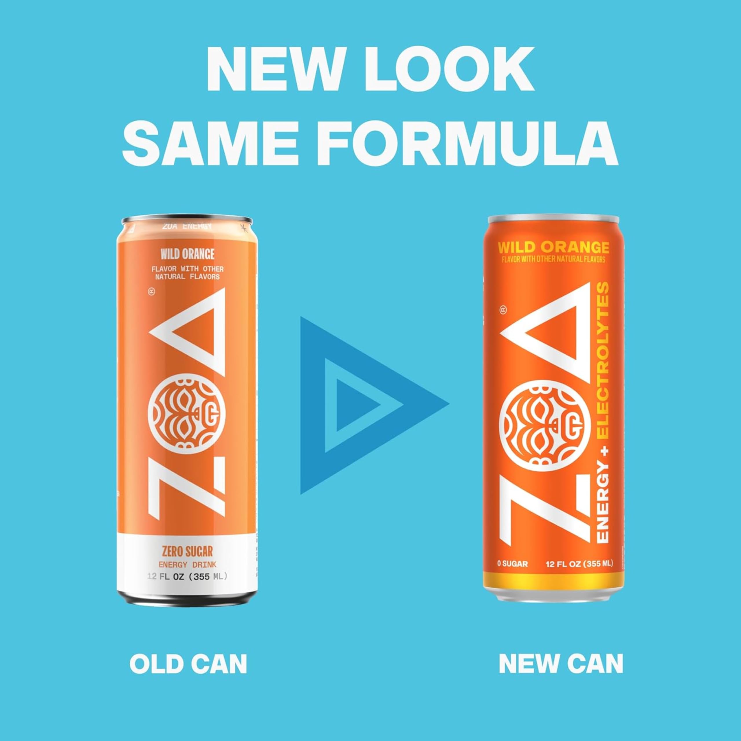 Amazon.com : ZOA Zero Sugar Energy Drink, Wild Orange, 12 Pack, 12
