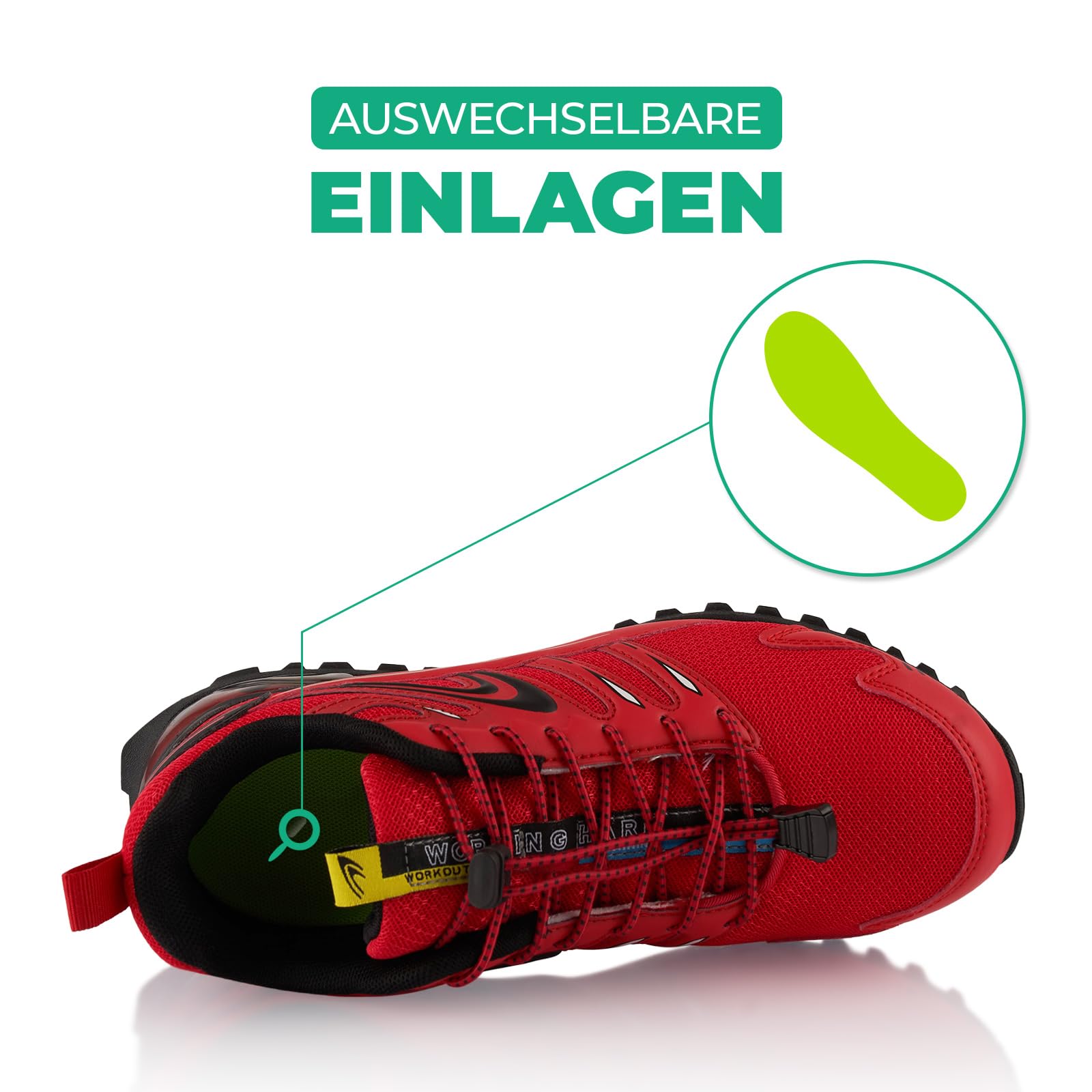Fusskleidung® Damen Herren Wanderschuhe Trail Running Trekkingschuhe