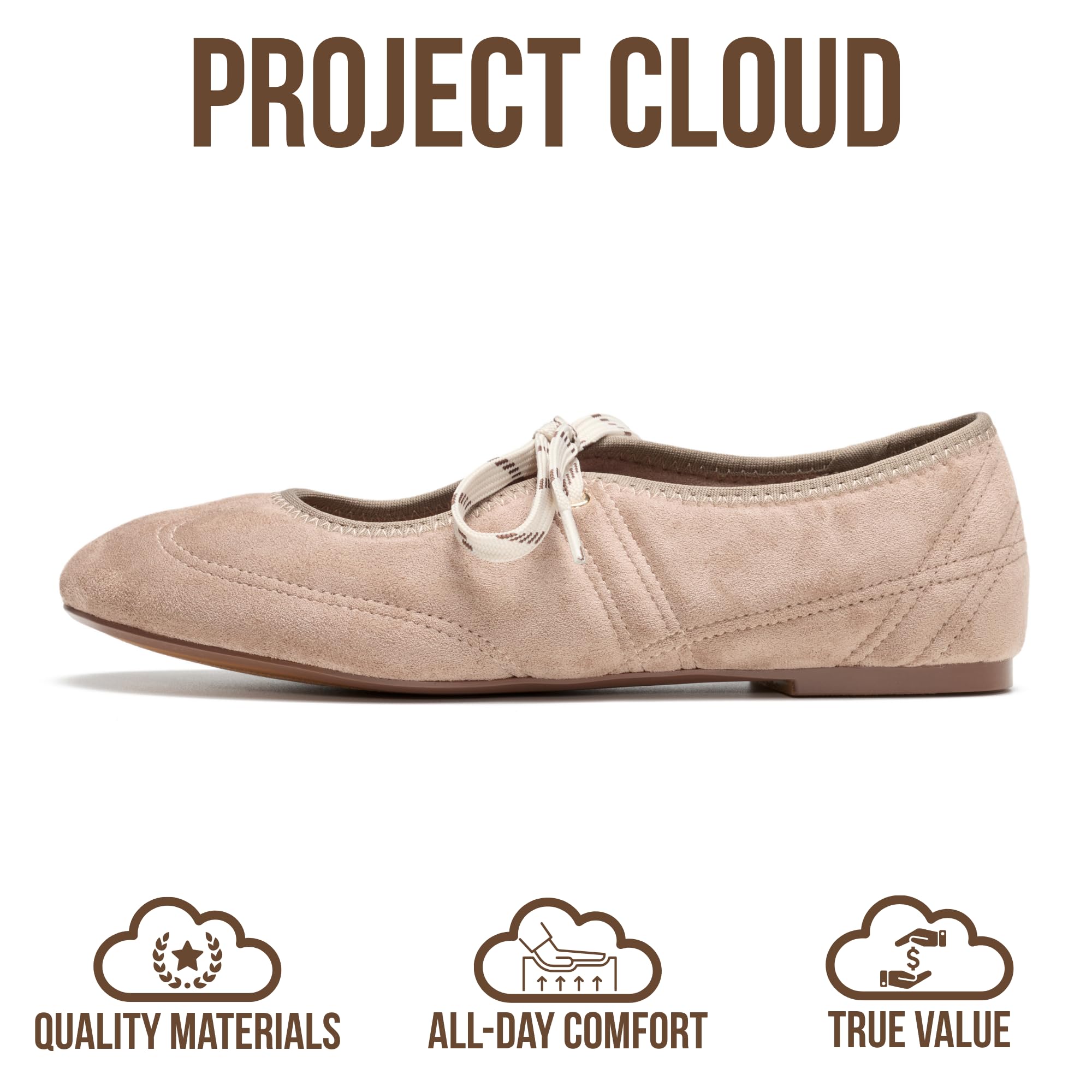 Project Cloud Fashion Mary Jane Shoes Women - Womens Ballet Flats with Memory Foam Insole - Lightweight & Non-Slip Ballet Flats Shoes for Women 2026 (Emilee) — view 3