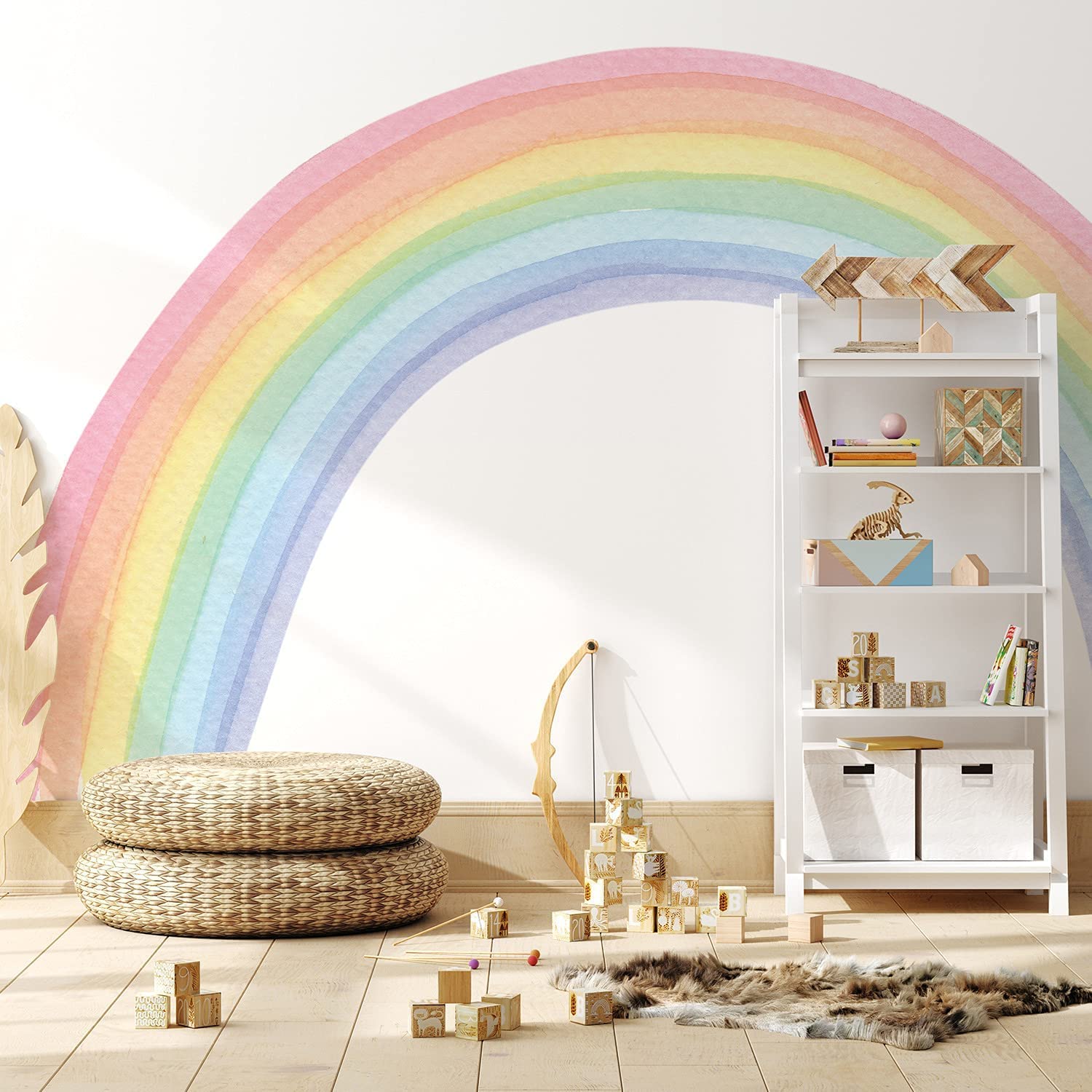 esmen Adesivo da Parete Adesivo da Parete Arcobaleno colorato Adesivi Arcobaleno per Decorazione Adesivo da Parete Rimovibile con stacca e incolla