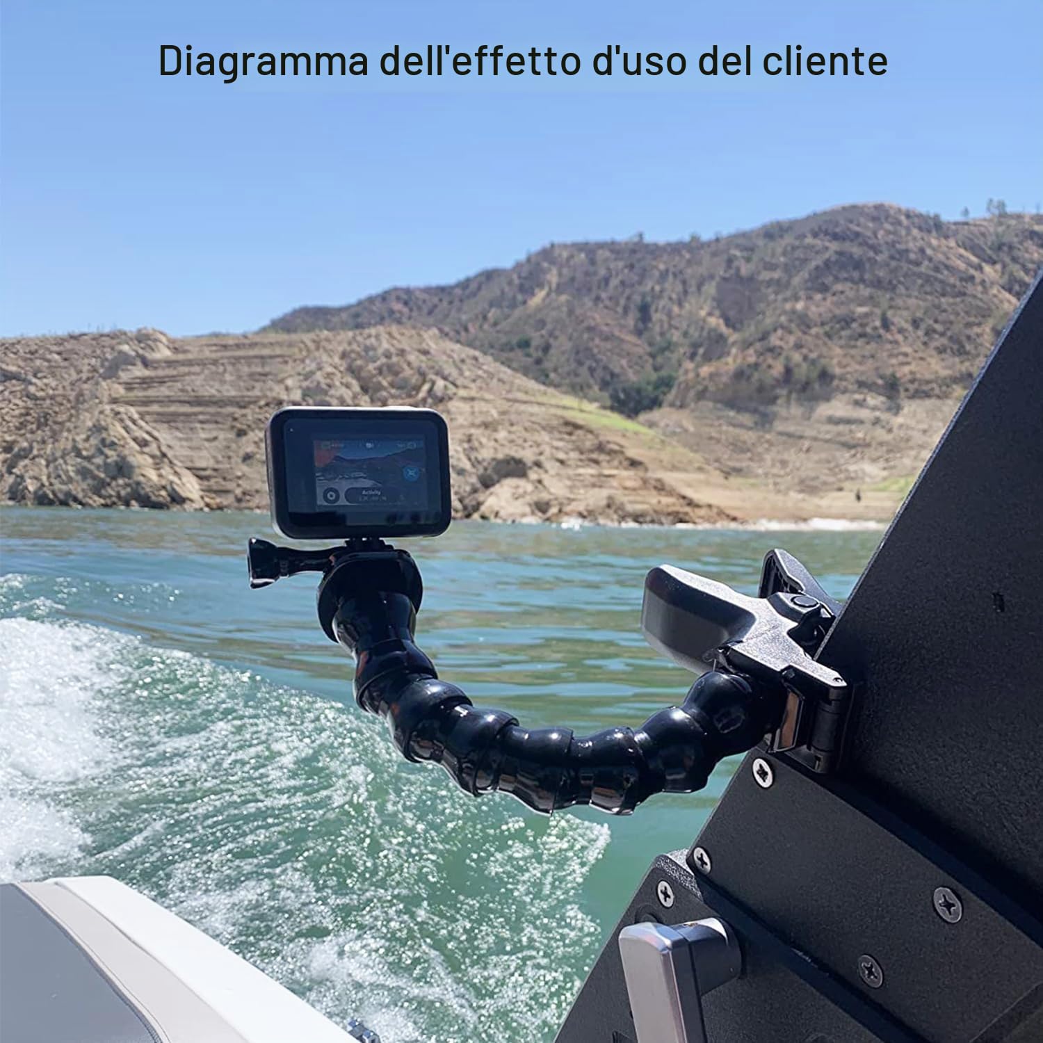 Suptig Ganasce flessibili - Supporto a collo d'oca per GoPro Hero 13 Hero 12 Hero 11 Hero 10 Hero 9 Hero 8 Hero 7 Hero 6 Hero 5 Hero 4 Session Hero 3+ Hero 3 Dji osmo Insta 360 Akaso Arlo Pro Arlo Go