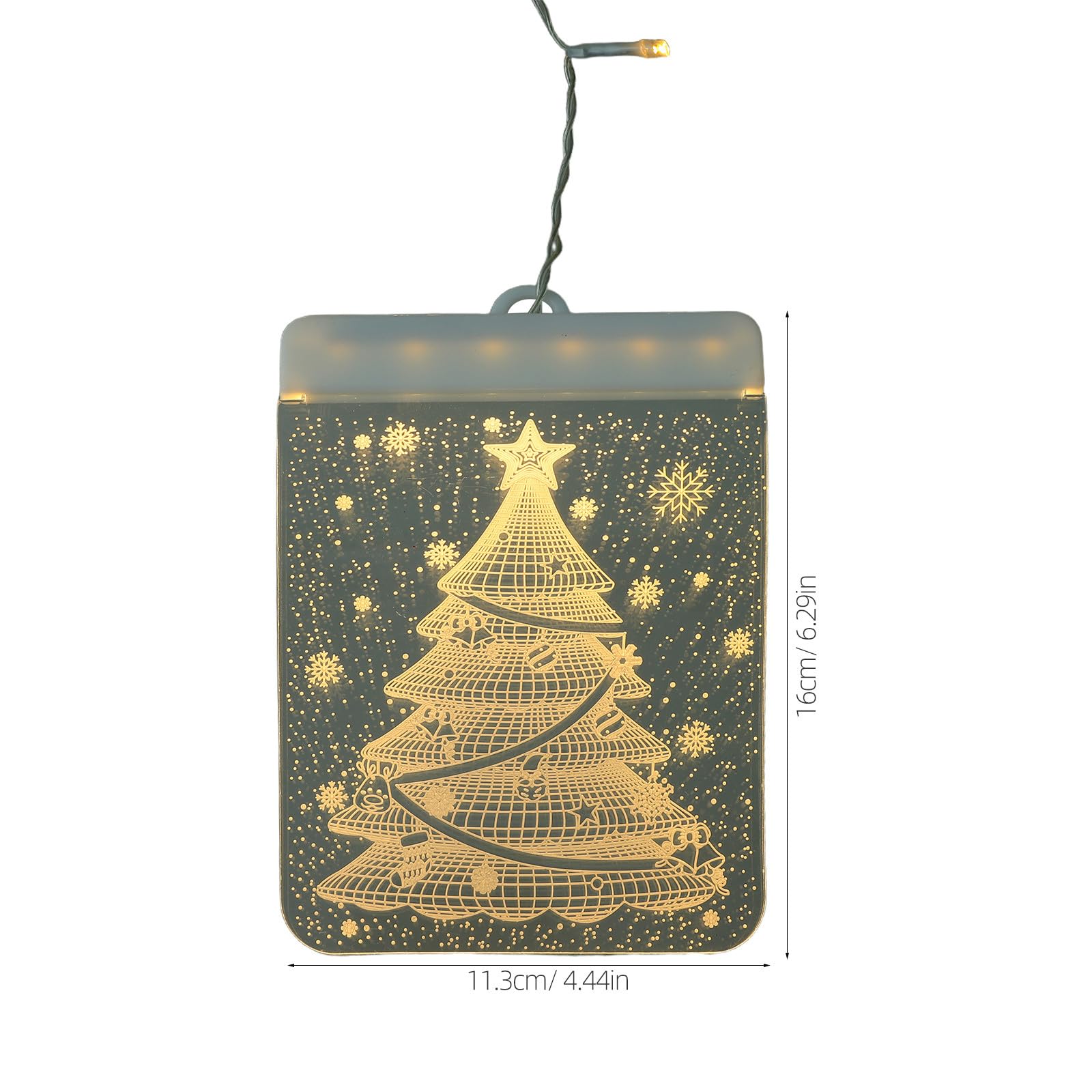 Cabilock Guirlandes Lumineuses LED Rideaux pour Chambre Fenêtre Décorations Noël Sapin de Noël avec Télécommande Lumière Douce Ambiante