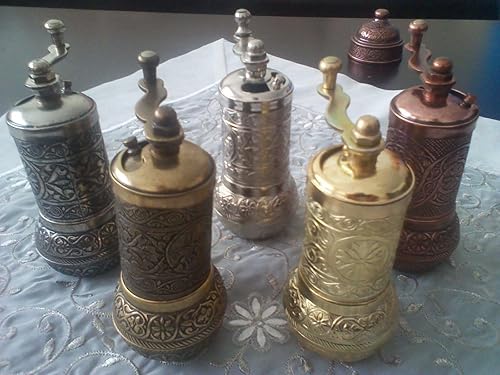 Miniatura 3 de Juego de molinillo de sal y especias de pimienta negra turca de 5 x 4 pulgadas y colores brillantes