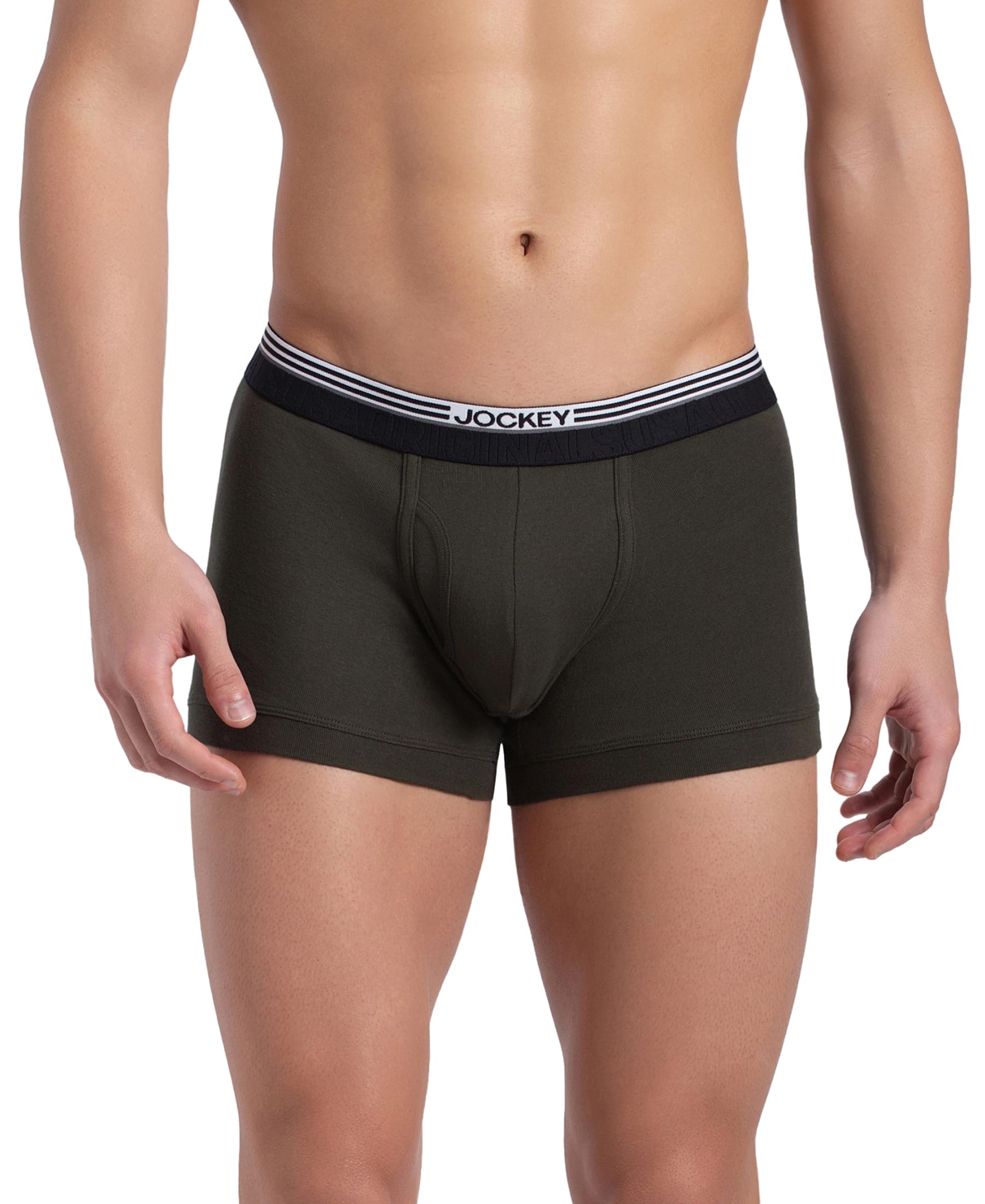 jockey UI22 Men's Super Combed Cotton Rib Fabric Trunk with Ultrasoft and Durable Waistband-picture-17