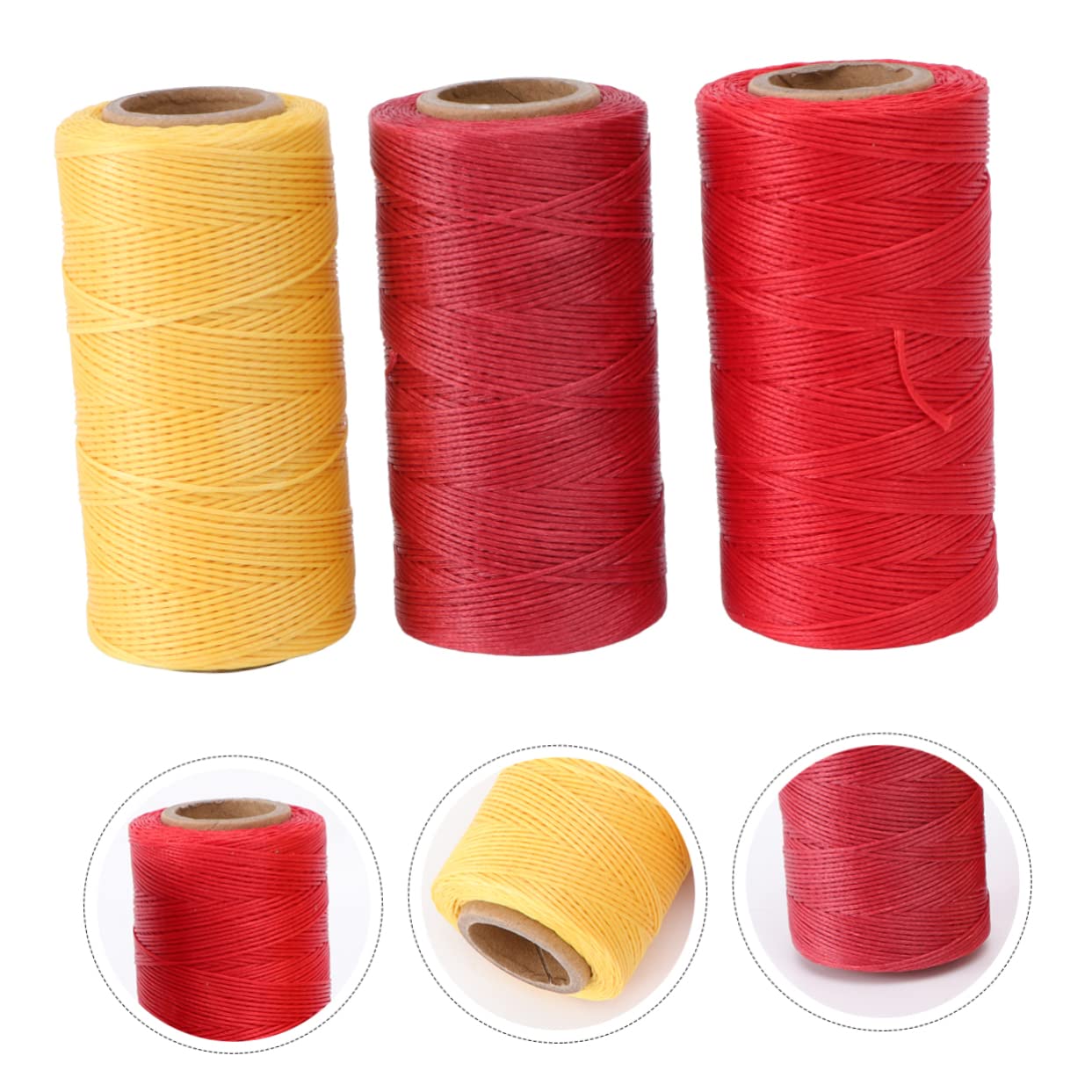 Filo Cerato Piatto per Cucito Pelle 0, 8mm 3 Pezzi