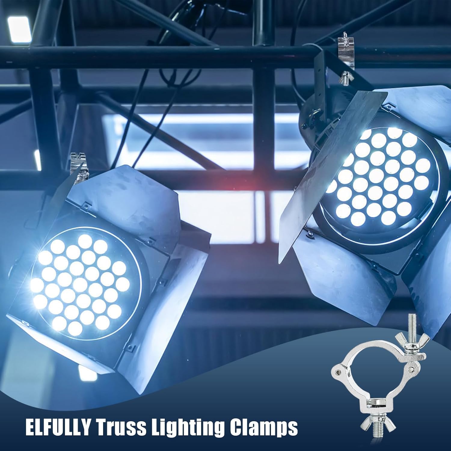 Morsetto Per Luci Da Palcoscenico,10pcs Gancio In Lega Di Alluminio Truss,Per Lampada 48-52mm,100 Kg Di Carico Forte,Per Faretti,Illuminazione Palcoscenico,Accessori Per l'Illuminazione Del Partito