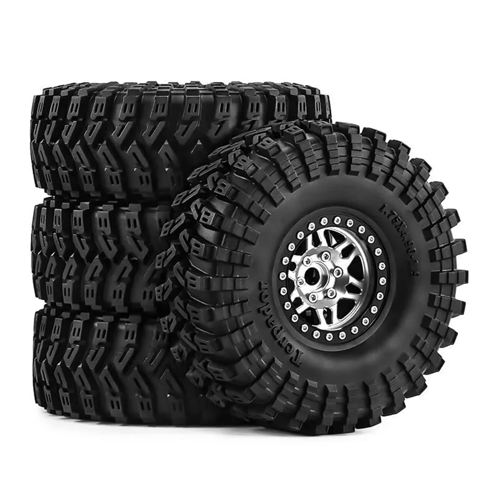Per Traxxas Per TRX4 D90 Per Axial Per SCX10 Pro Per Capra Per Redcat Per MST 1/10 125mm 1.9 Beadlock Wheel Rim Set Di Pneumatici RC Auto Ricambi Modellini RC