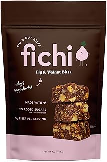 Fig and Nut Bites, a Wholesome and Delicious Gluten-Free Italian Fruit and Nut Snack (One Pack, Fig and Walnut)