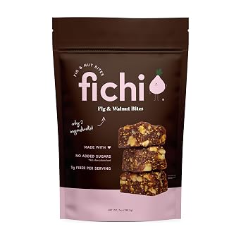 Fichi Fig and Nut Bites, a Wholesome and Delicious Gluten-Free Italian Fruit and Nut Snack One Pack, Fig and Walnut
