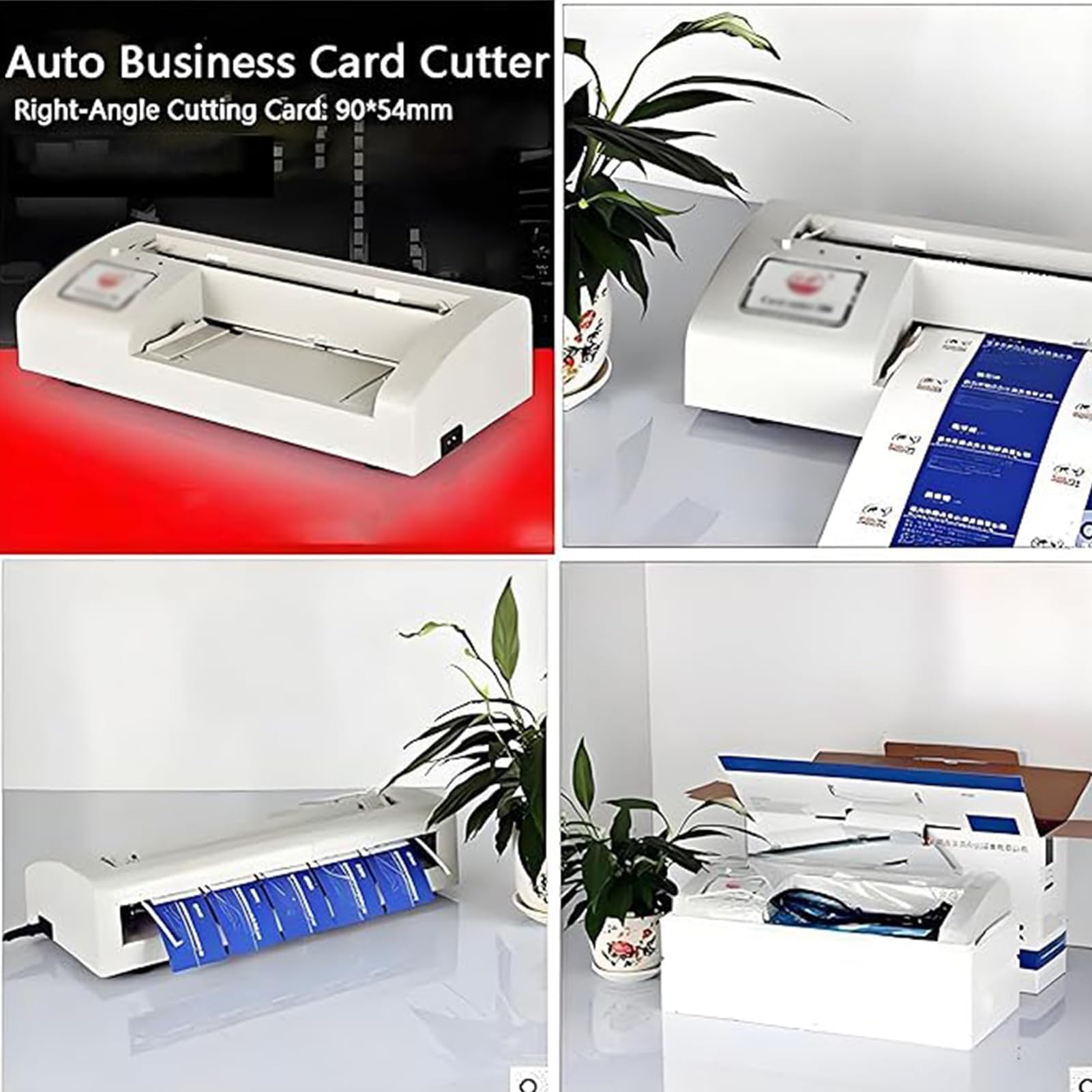 Automatischer Visitenkartenschneider, A4 / 297mm Kartenschneider, 30 Karten/min, ±0.5mm Genauigkeit, Smart Name Card Slitter Maschine Für Büros, Druckereien & Copy Center