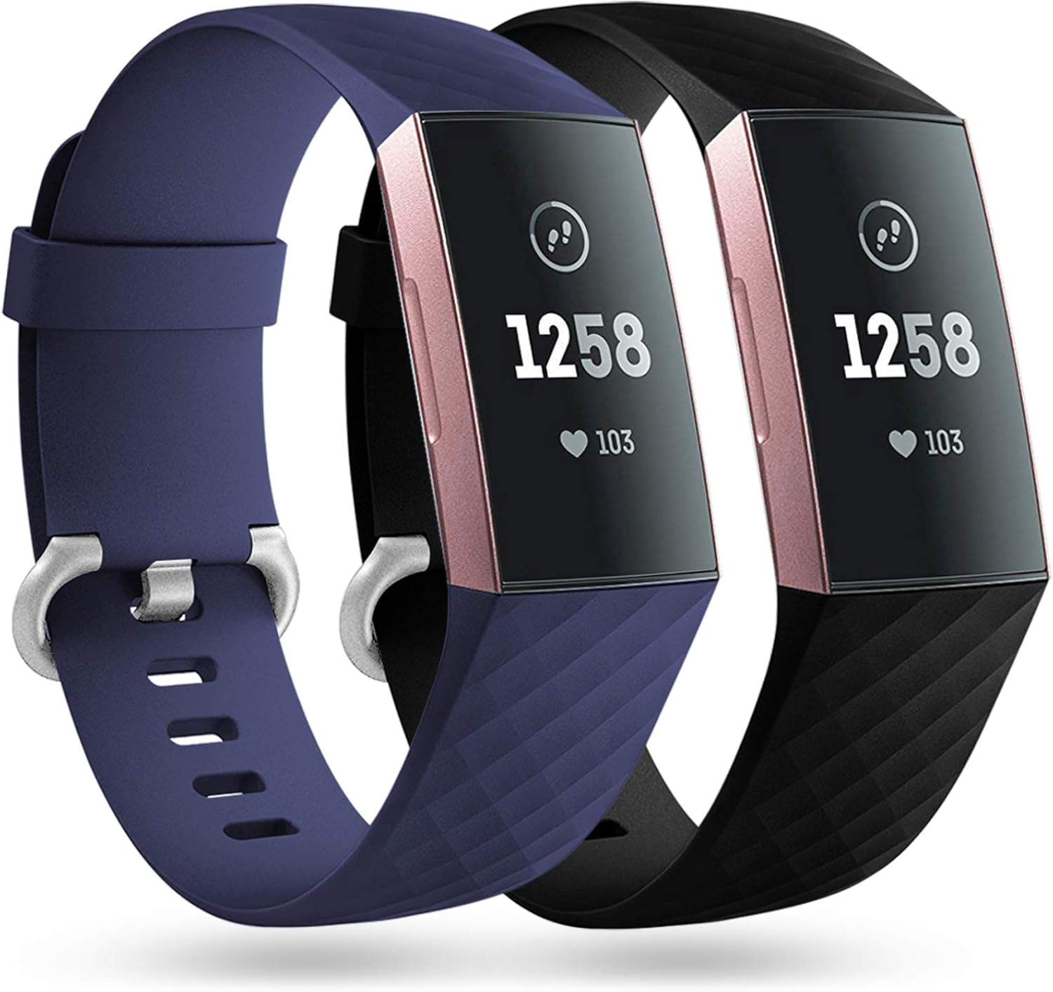 Faliogo 2 Pack Replacement Strap Compatible with Fitbit Charge 3 Strap