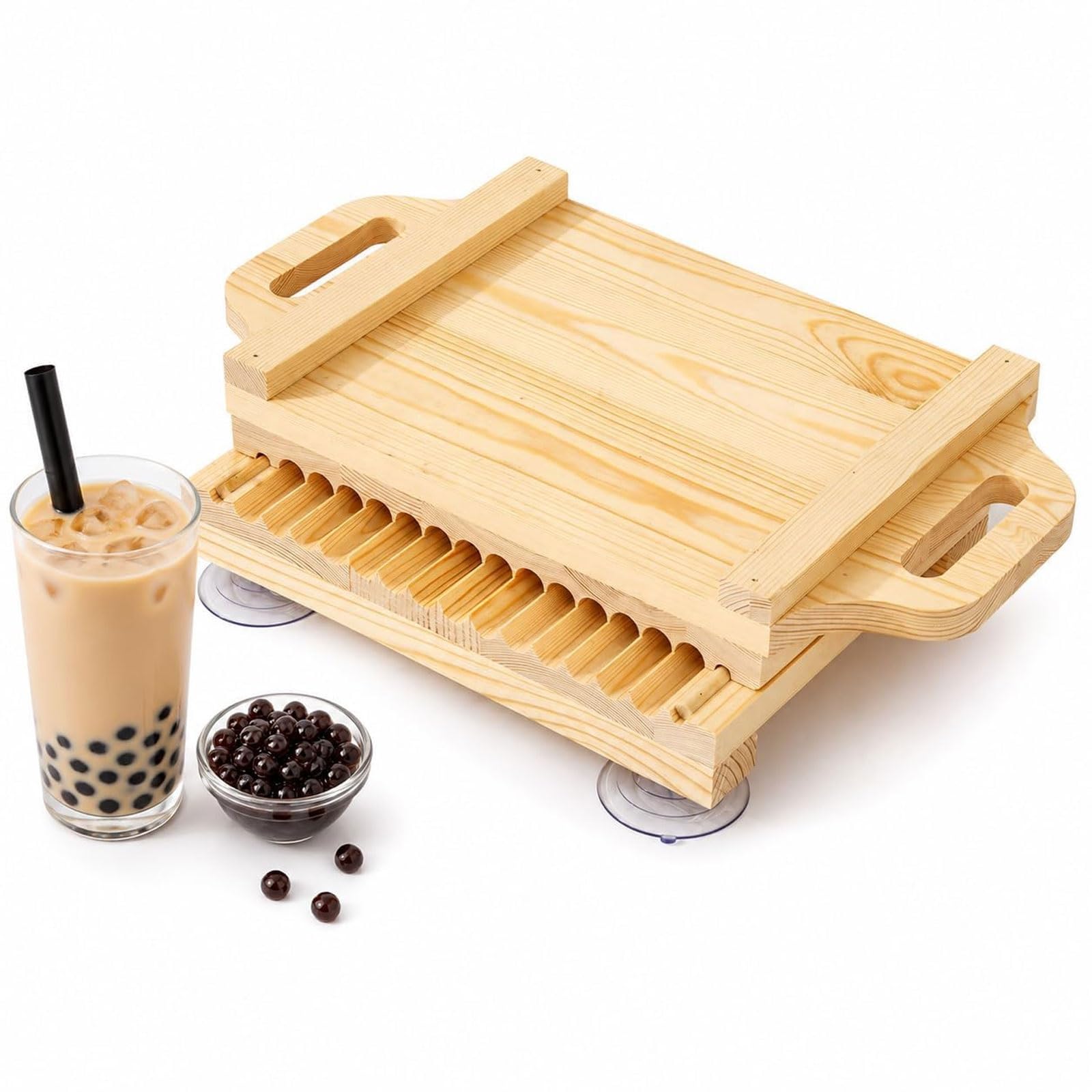 Máquina de perlas de tapioca 22mm formadora de cuentas de boba manual con deflector