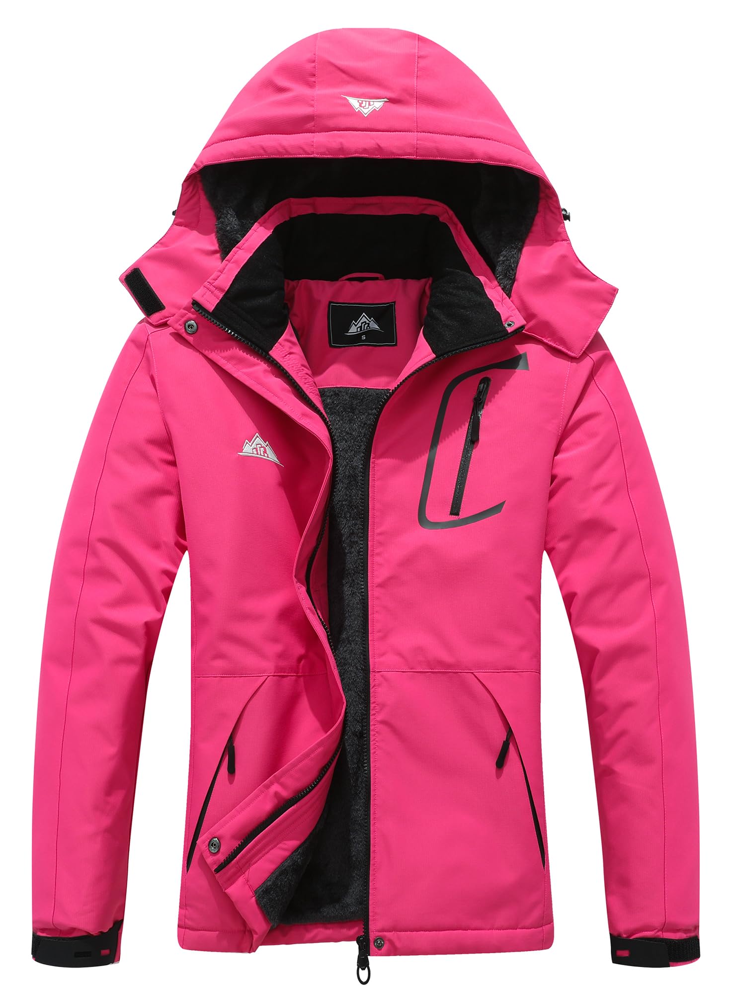 MOERDENG Women's Waterproof Warm Ski Coat Windproof Outdoor Winter Jacket