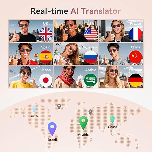 Miniatura 5 de Edición exclusiva gafas inteligentes con cámara cámara de 8 MP que admite grabación de video HD 1080P, grabación de fotosvideosaudio, batería de 410
