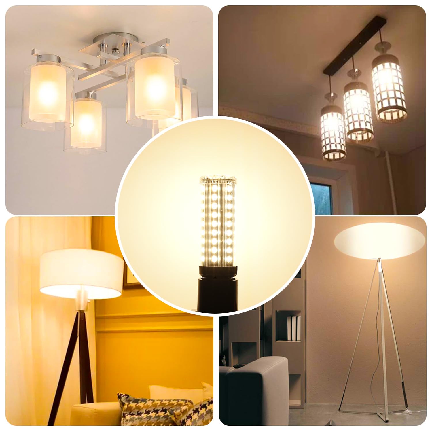 AKTSNYMPH PAR16 LED Bulb – E26 Base, 5W (60W Eq.), 3000K Warm White, 450 Lumens, CRI98+, Non-Dimmable – 8-Pack For Recessed & Track Lights
