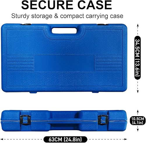 Miniatura 6 de MacWork Juego de 29 llaves de impacto, accionamiento de 34 pulgadas, estándar, SAE de 34 a 2-12 pulgadas, acero de aleación CR-V, enchufes de 6