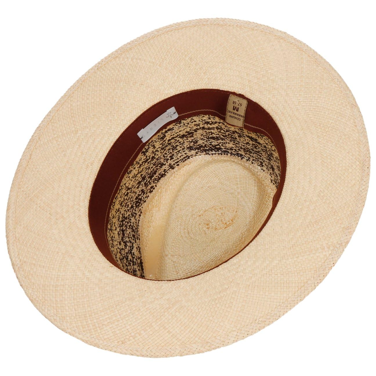 Lierys Twotone Crown Traveller Sombrero Panama Trenzado Brisa Unisex Primavera Verano