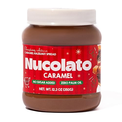 NUCOLATO  Crema de caramelo y avellana  12.3 oz - 350 g  Apto para dieta cetogénica - Sin gluten - Sin azúcar añadido  El mejor postre bajo en