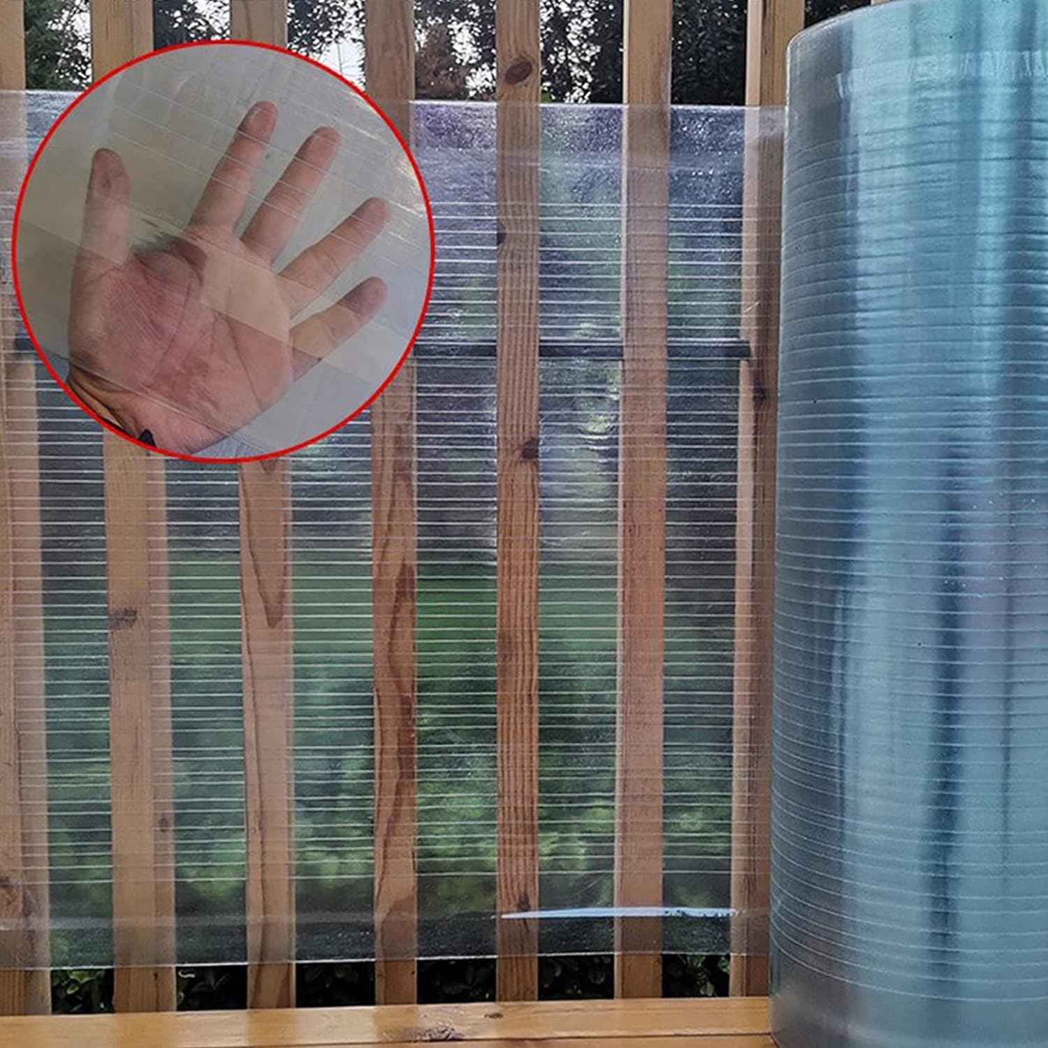 Polycarbonat-Dachfolie,0.8mm Transparente Regenfeste Gewächshausfolie,Baldachin Schuppenabdeckung Verkleidung Frühbeet-Ersatzplatten,Für Gartenbau Landwirtschaft (150x600cm)