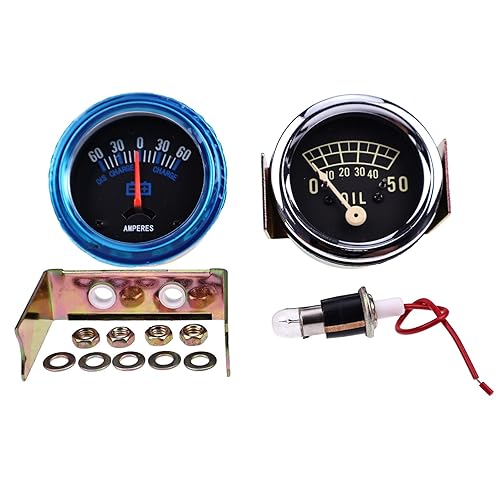 Miniatura 2 de IEQFUE 9N9273A A0NN10670A 61063 61162 Juego de medidor de amperímetro de presión de aceite compatible con tractores Ford 9N 2N 8N