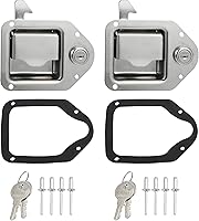 Vista 8 de X AUTOHAUX Pestillo de caja de herramientas para camión con 2 llaves de acero inoxidable para caja de herramientas de repuesto para caja