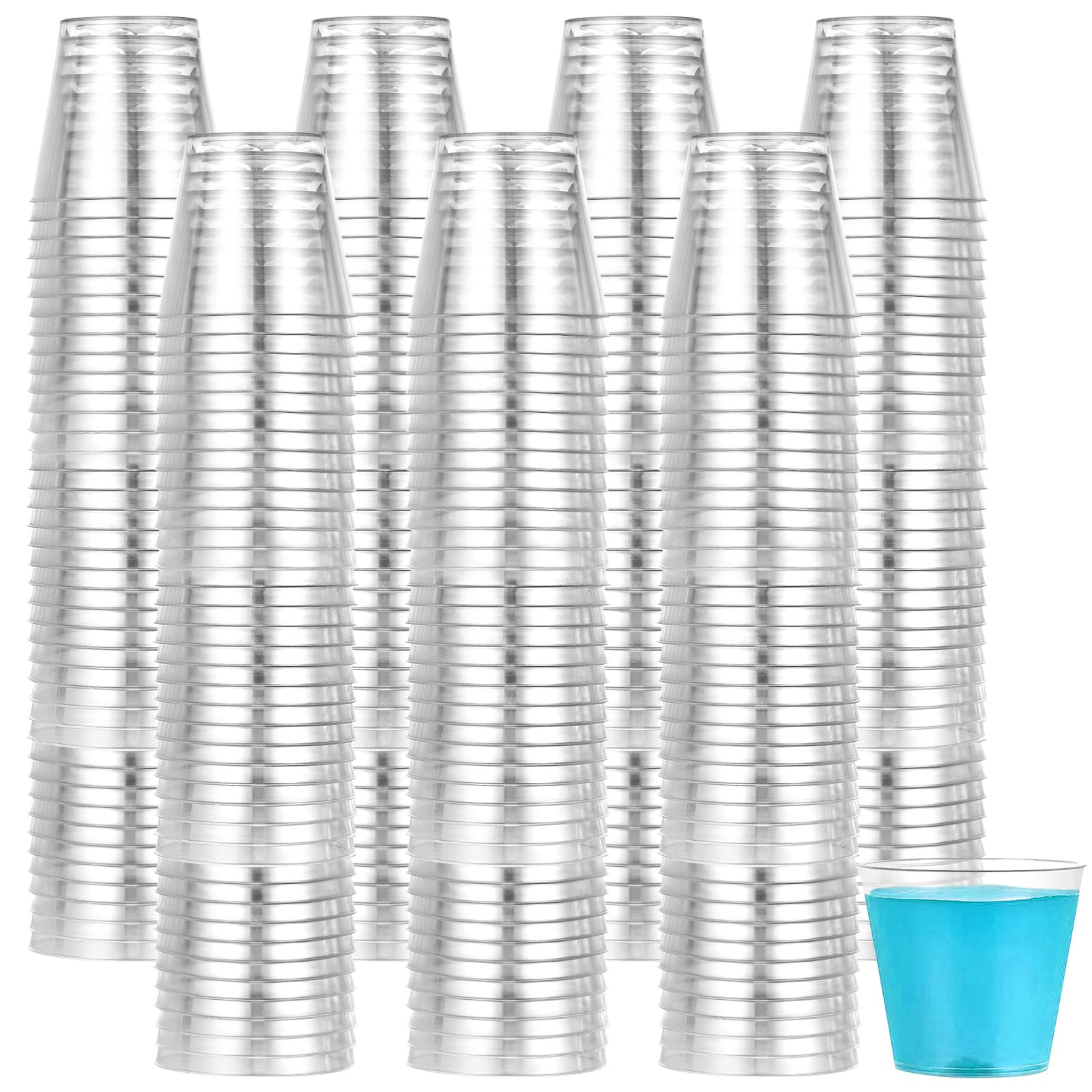 Bicchieri Plastica Rigida Riutilizzabili 400ML - Set Di 50, Trasparenti, Lavabili Per Feste E Picnic - Foto 3