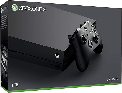 Microsoft Xbox One X 1TB Solid State Drive Gaming Console with Wirless Controller - Native 4K - HDR - Enhanced by Scorpio CPU and Fast SSD - Black (Renewed)