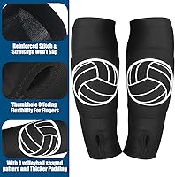 Vista 3 de Sosation 3 Juego de Mangas de Brazo y Rodilleras de Voleibol para Niños, Mangas de Antebrazo Suave con Protección y Abrazadera para Pulgar