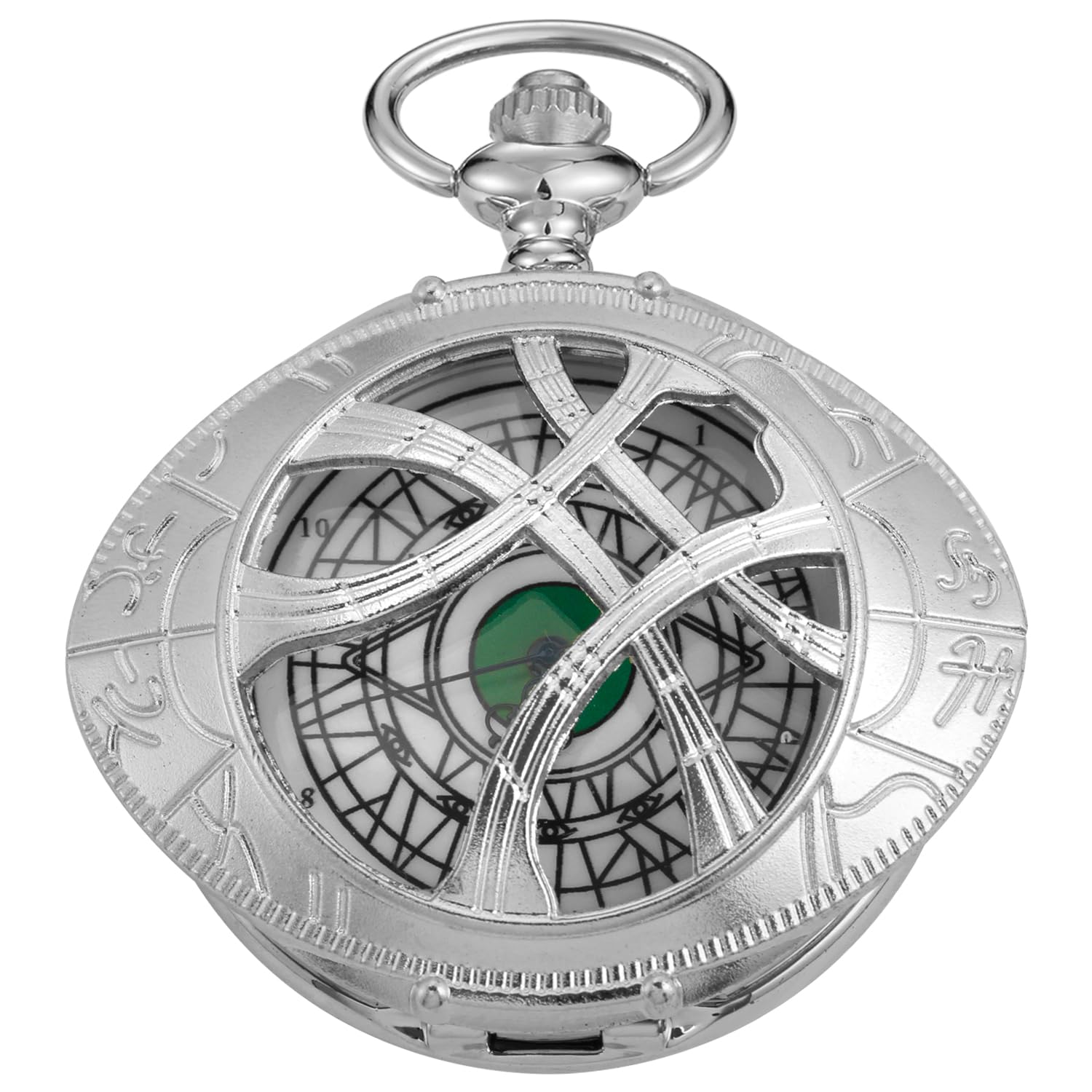 Men's Pocket Watch, Arabic Digital Dial Pocket Watches with Chain