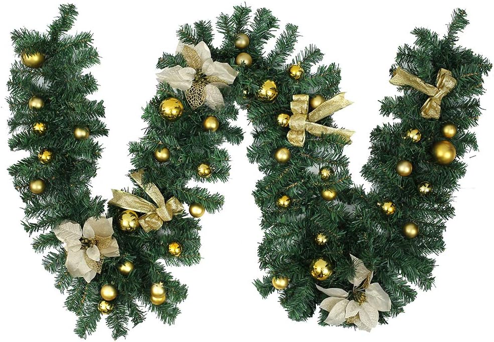 クリスマス 飾り ガーランド クリスマス オーナメント モール クリスマスリース クリスマスツリー キャンディー 2.7mのよく装飾
