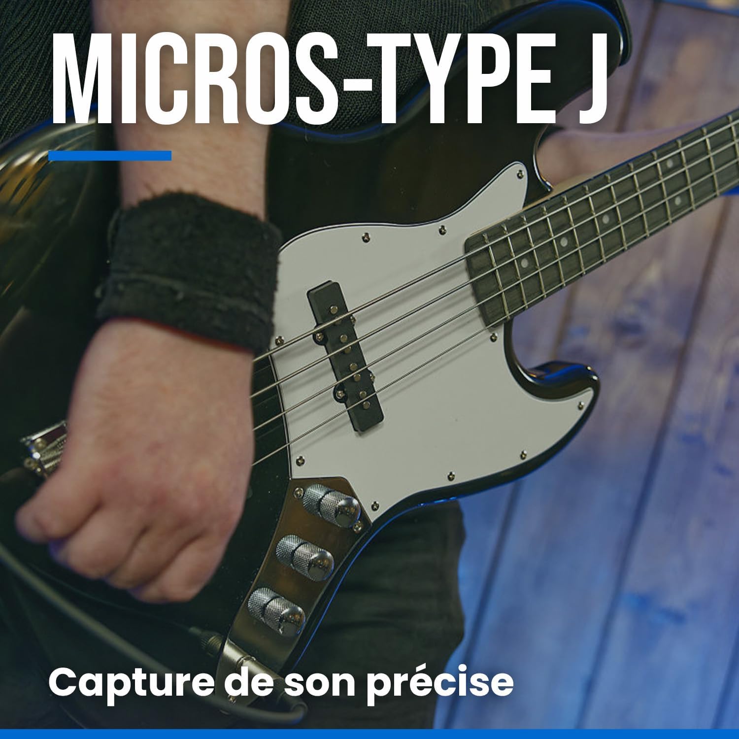 Bajo eléctrico Woodbrass JB100 Sunburst – Guitarra baja versátil ideal para principiantes – Cuerpo forma JB Tilo americano Tecla de arce – Estilo rock, pop, funk, country, hard, metal
