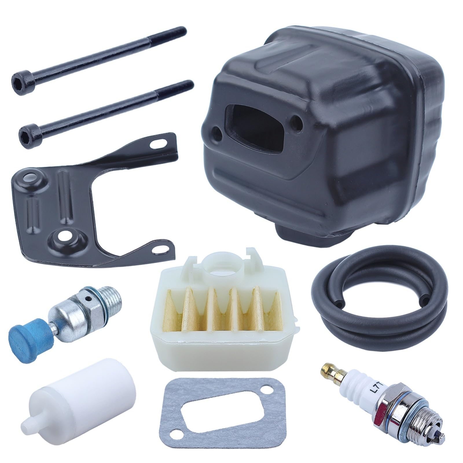 IWBR Kit de reparación de filtro de combustible de aire de silenciador de escape apto for Husqvarna 340 345 350 353 346XP herramientas de jardín