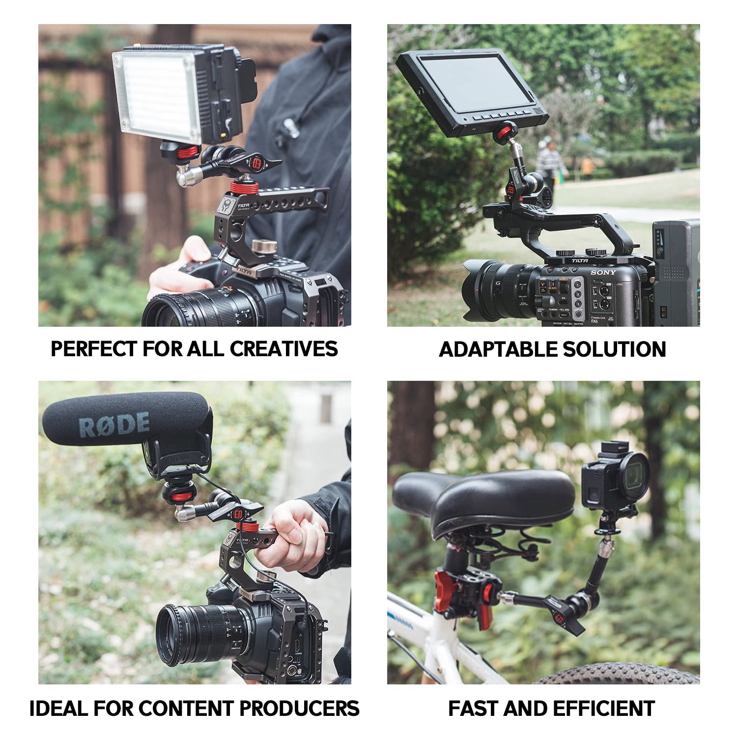 IFOOTAGE 7 Inch Camera Magic Arm, Hinged Magic Arm with 1/4 and 3/8 Threaded Screw for DSLR Camera Rig/LCD Monitor/LED Lights, Ball Head, Large Wing Nut, Load Capacity Up to 6