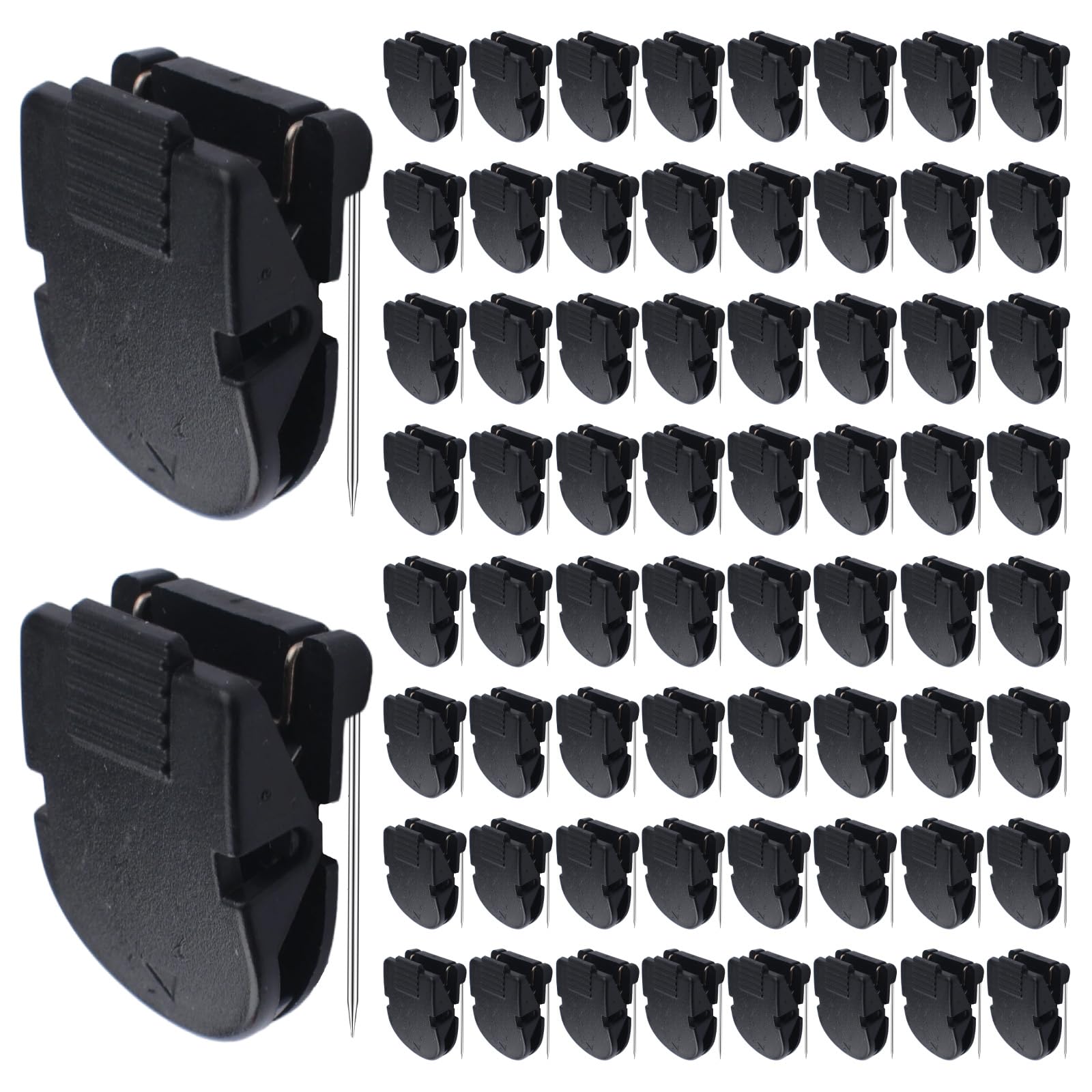 Clips de cabine pour panneaux en tissu noir x50 pour bureau