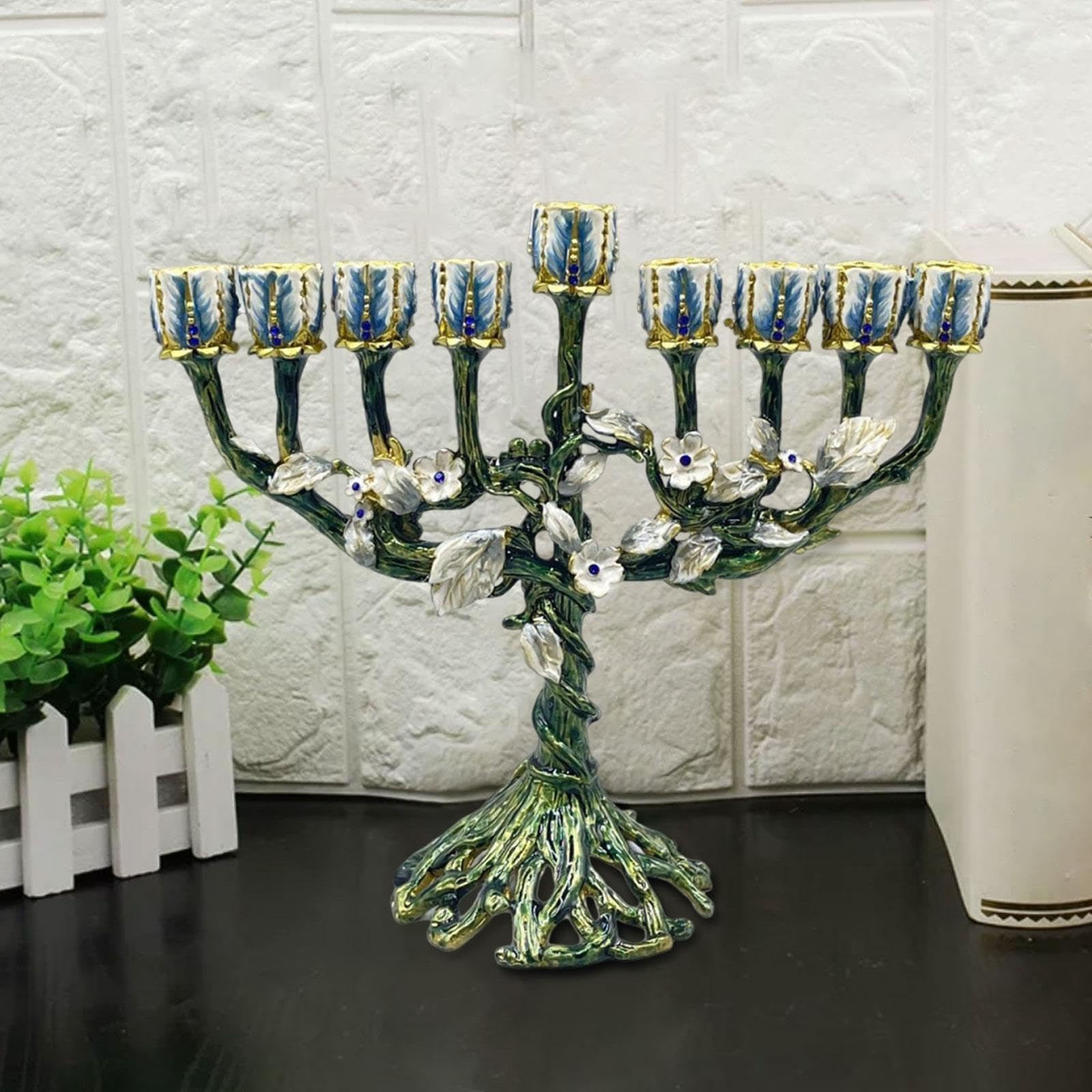 Qianly Candelabro Tradicional de La Menorá, Festival, Hogar,